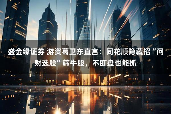 盛金缘证券 游资葛卫东直言：同花顺隐藏招“问财选股”筛牛股，不盯盘也能抓